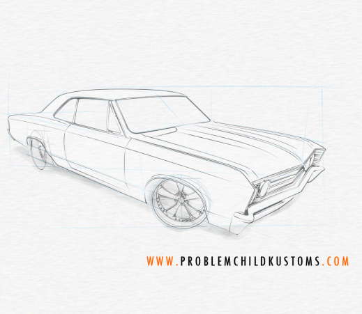 awesome drawings of cars