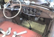 Vintage Hollywood panel with asst'd gauges.  1953 seat cover out of a barn find 3-wdo!