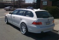 2009 BMW 535xi wagon white with tan leather & color matched 22" wheels.